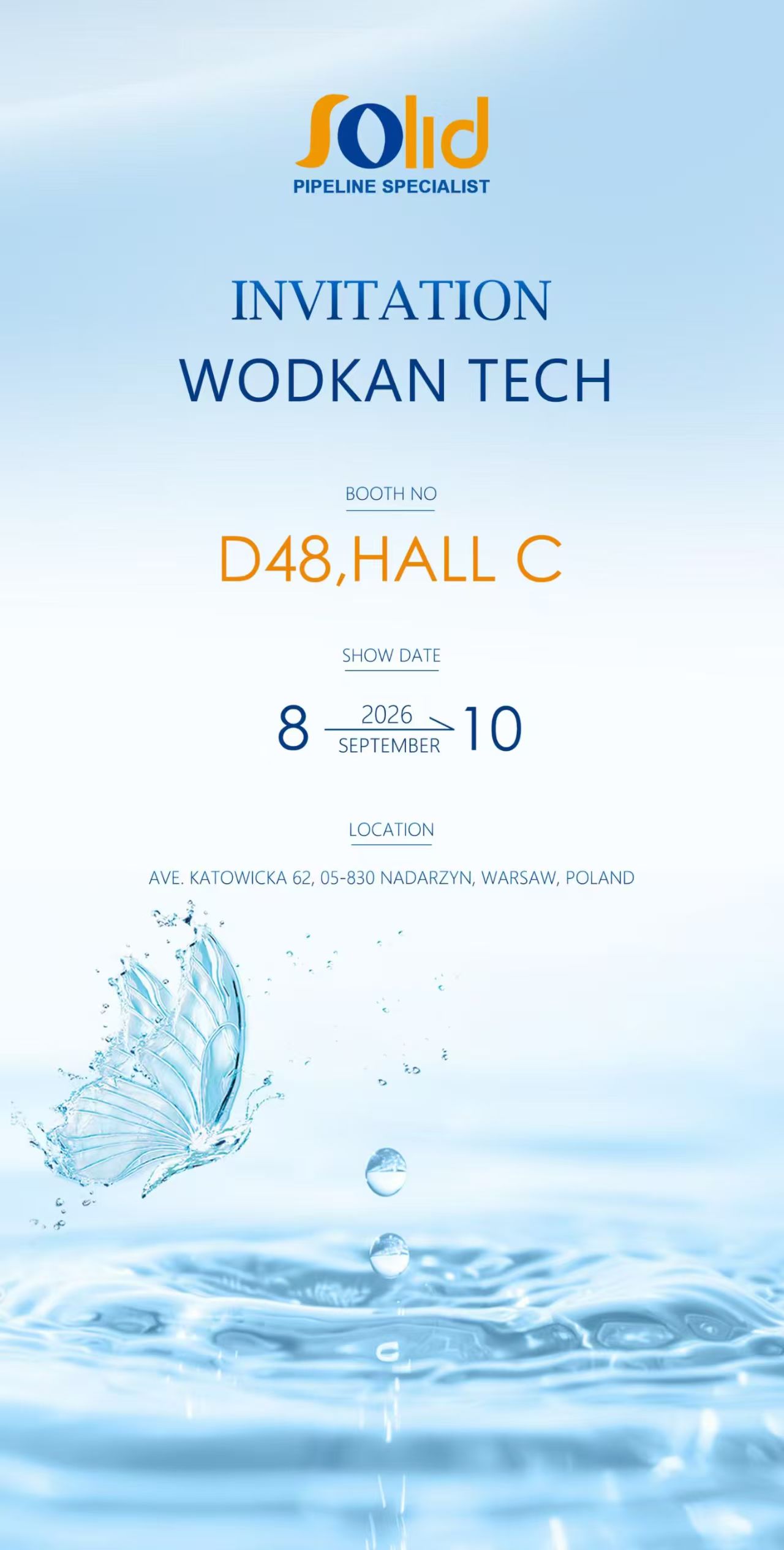 Solid Valve Invites You to Visit WodKan Tech 2026 in Poland