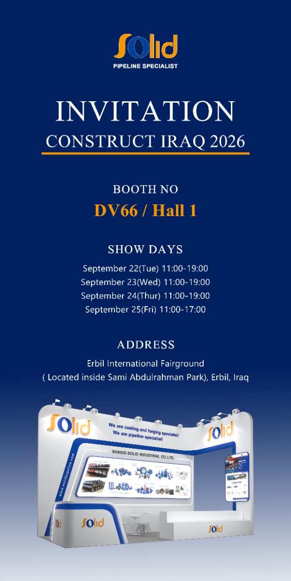 Solid Valve Invites You to Visit Construct Iraq 2026 in Erbil